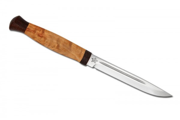Knife Zlatoust Air Finka-3 - 95X18/karelian birch