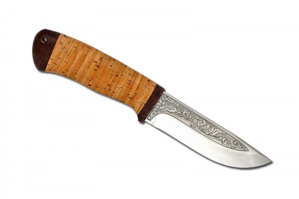 Knife Zlatoust AiR Klychok 2 - 95X18/birch bark