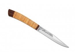 Knife Zlatoust AiR Zanoza -  95X18/birch bark