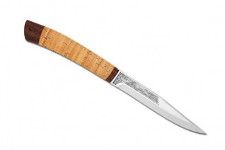 Knife Zlatoust AiR Zanoza -  95X18/birch bark