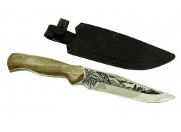 Нож Кизляр Беркут no.2 - AUS-8 (Охотничий травленый мотив)