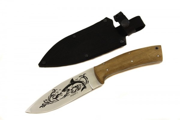  Нож Кизляр Акула 2 - AUS-8 (Охотничий травленый мотив)
