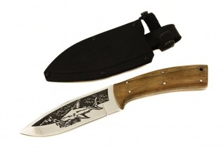 Нож Кизляр Акула 2- full tang (Охотничий травленый мотив)