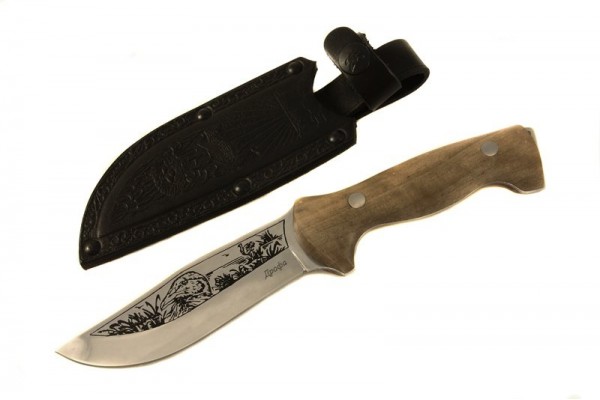Nůž Kizlyar Drofa - AUS-8 (Lovecký leptaný motiv)