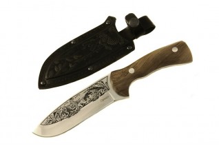 Knife Kizlyar Glukhar - (Hunting etched motif)