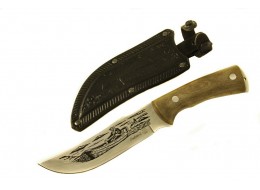 Nůž Kizlyar Rybak 2 - AUS-8 (Lovecký leptaný motiv)