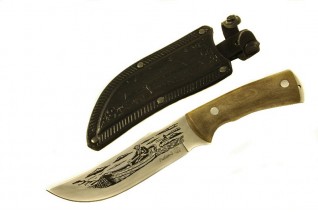 Knife Kizlyar Rybak 2 - AUS-8 (Hunting etched motif)