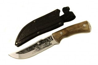 Knife Kizlyar Rybak-2 - AUS-8 (Hunting etched motif)