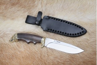 Нож Andreev Д.В.волк - Х12МФ/латунь