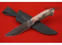 Нож Lemax Тундра ламинированный дамаск - карельская береза акрил