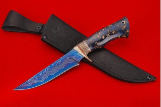 Нож LEMAX звездное небо - ламинированный дамаск