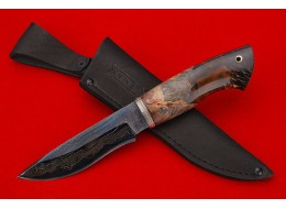 Нож Lemax Тундра-1 ламинированный дамаск - карельская береза акрил