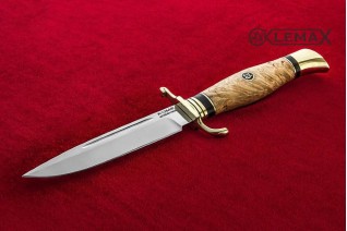 Нож LEMAX чекиста - Х12МФ карельская берёза