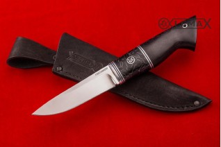 Нож LEMAX Засапожный малый - 110Х18М-ШД, акрил, чёрный граб