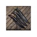 Нож Бекас ЦМ (G10, клиновая срезка, паракорд, медная бусина, пескоструйная обработка рукояти, "каменный век")
