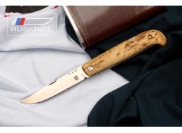 Fin-Track Northern Crown folding Knife - X105 Karelian birch