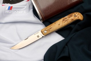 Fin-Track Northern Crown folding Knife - X105 Karelian birch