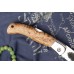 Складной Нож с клинком якутского типа с откованным долом Стальные Бивни