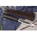 Малый якутский Нож с откованным долом(х12мф,черный граб) Стальные бивни