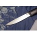Малый якутский Нож с откованным долом(х12мф,черный граб) Стальные бивни