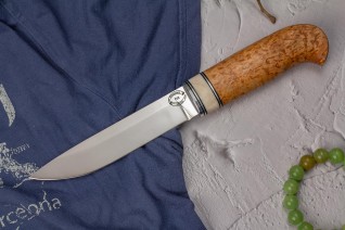 Нож Финский 7(D2,карельская береза,рог лося,дюраль, без ФЛ) Стальные Бивни